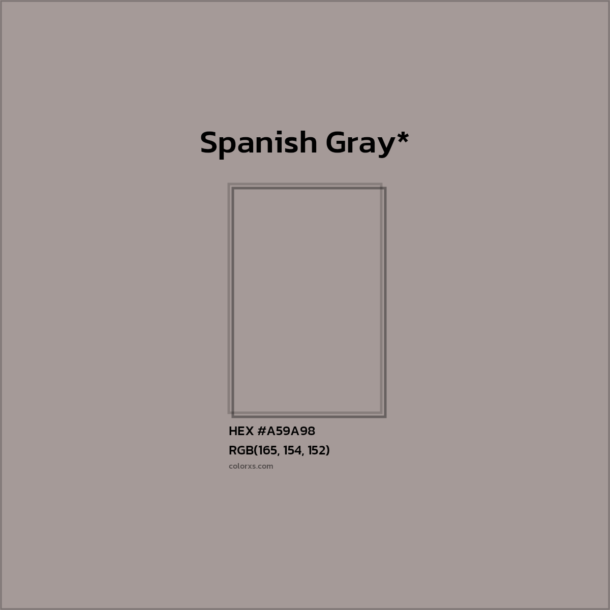 HEX #A59A98 Color Name, Color Code, Palettes, Similar Paints, Images