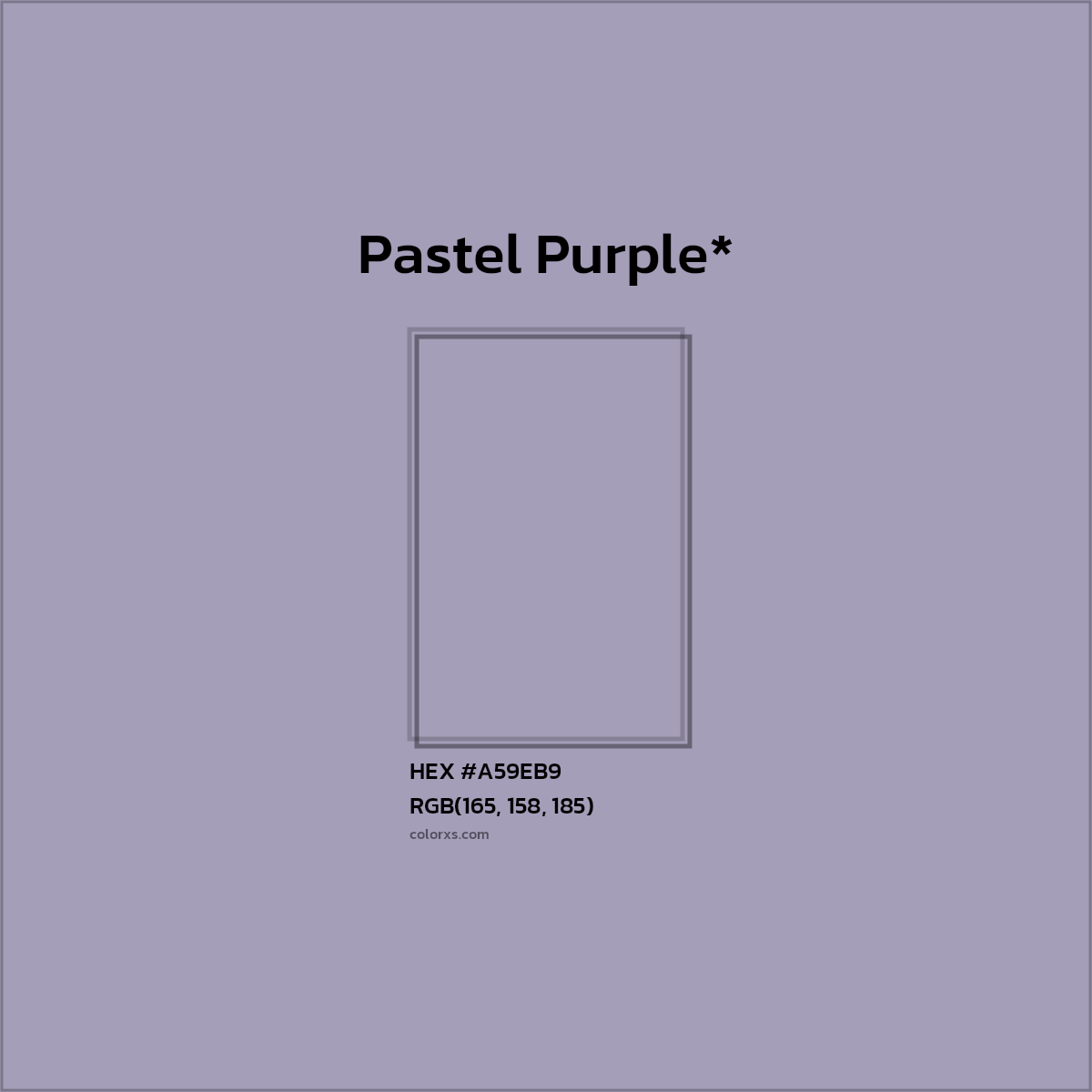 HEX #A59EB9 Color Name, Color Code, Palettes, Similar Paints, Images