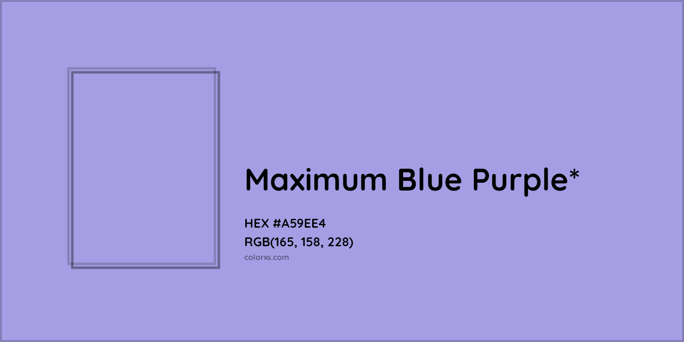 HEX #A59EE4 Color Name, Color Code, Palettes, Similar Paints, Images