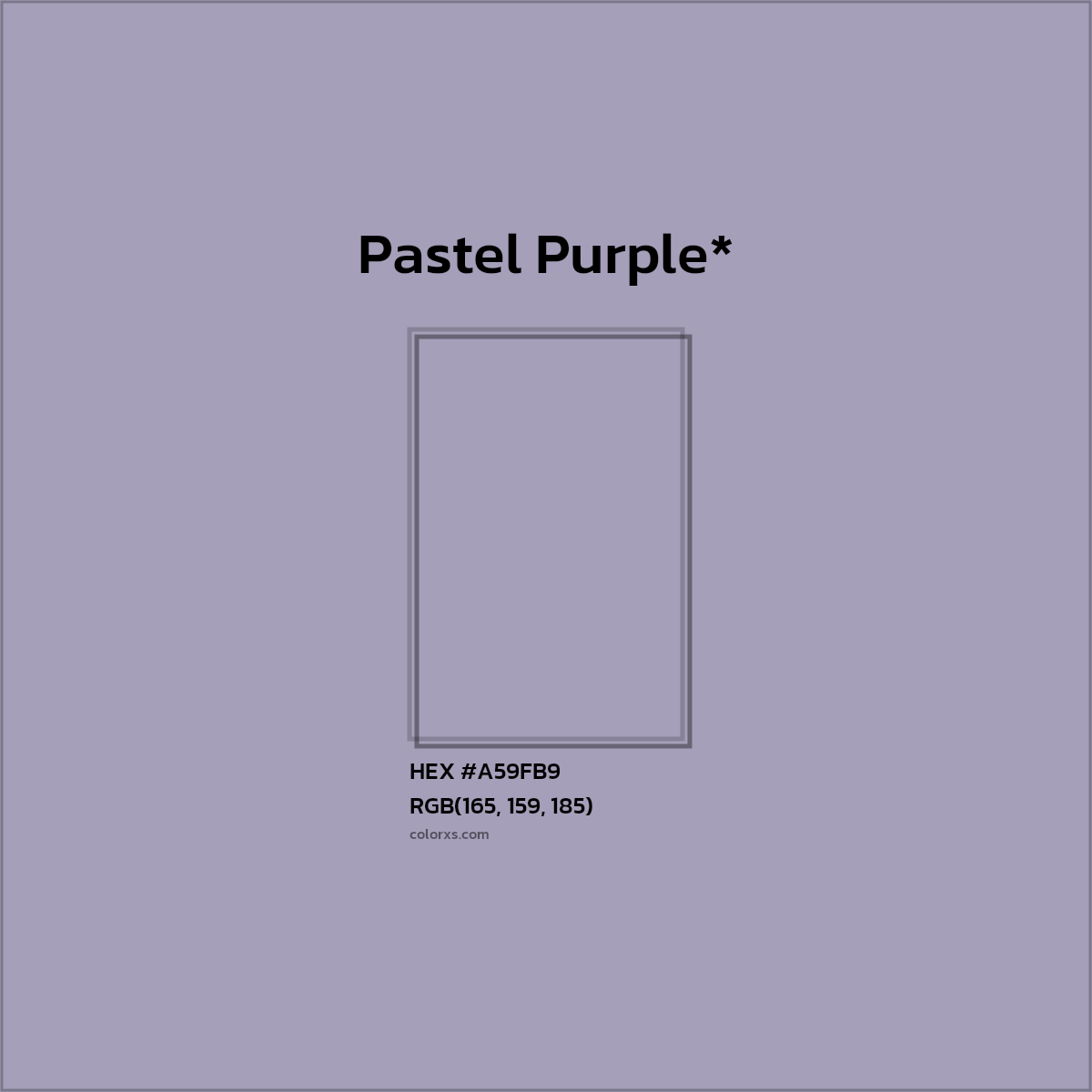 HEX #A59FB9 Color Name, Color Code, Palettes, Similar Paints, Images