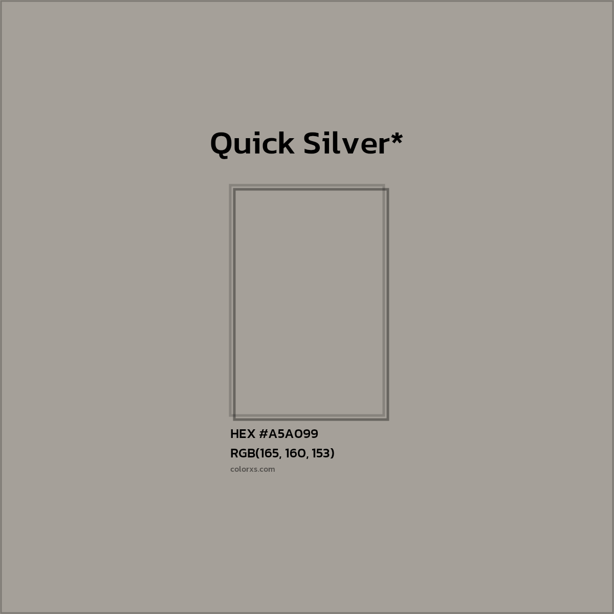 HEX #A5A099 Color Name, Color Code, Palettes, Similar Paints, Images