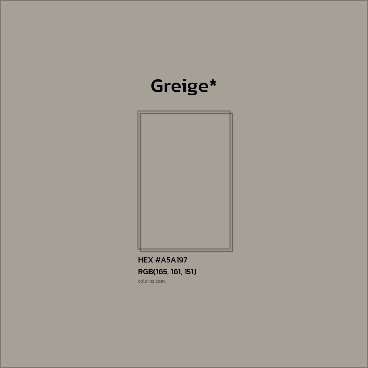 HEX #A5A197 Color Name, Color Code, Palettes, Similar Paints, Images