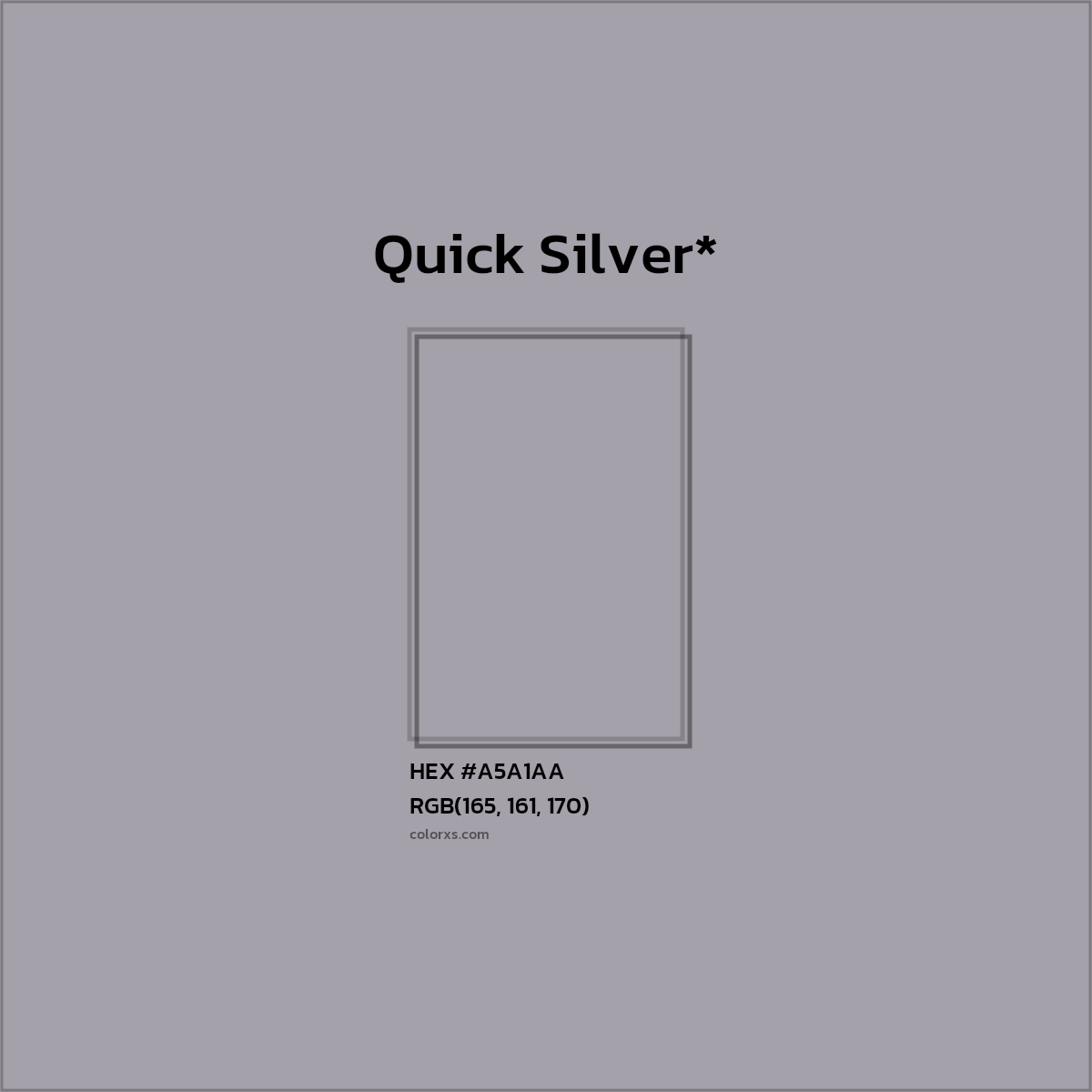 HEX #A5A1AA Color Name, Color Code, Palettes, Similar Paints, Images