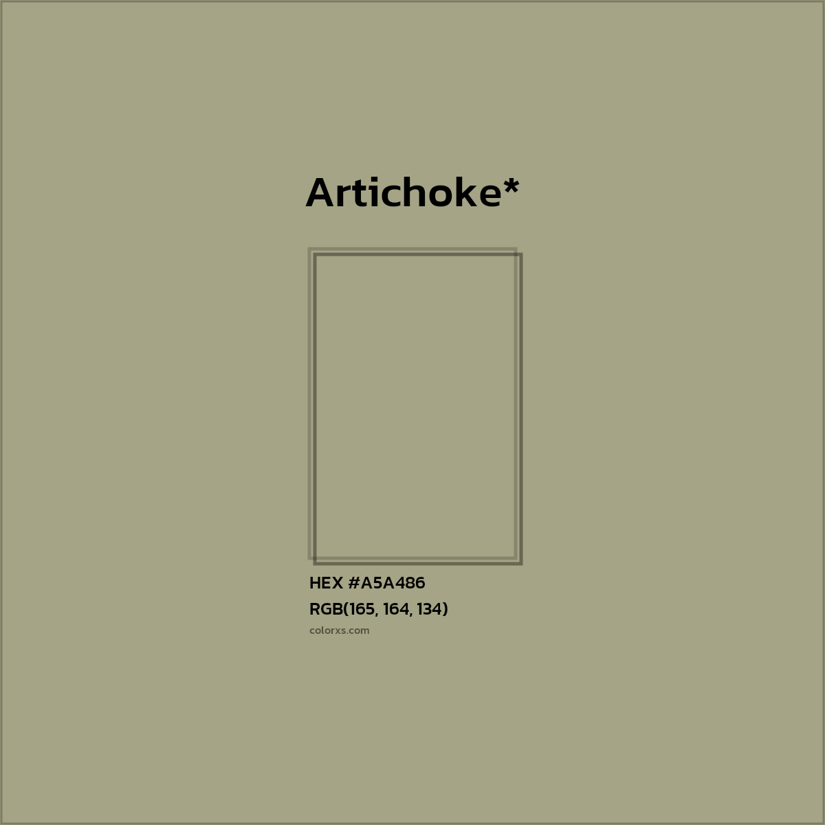 HEX #A5A486 Color Name, Color Code, Palettes, Similar Paints, Images