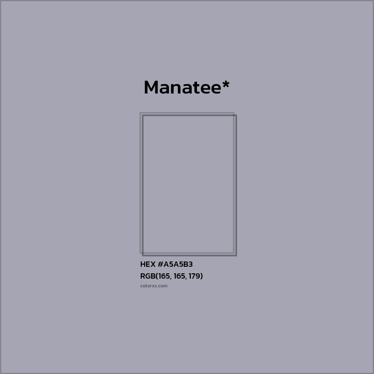 HEX #A5A5B3 Color Name, Color Code, Palettes, Similar Paints, Images