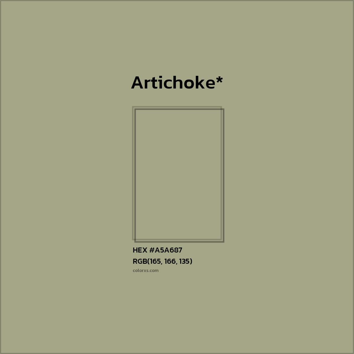 HEX #A5A687 Color Name, Color Code, Palettes, Similar Paints, Images