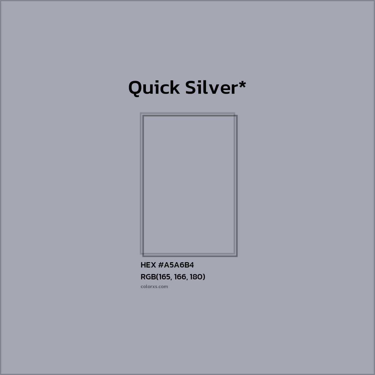 HEX #A5A6B4 Color Name, Color Code, Palettes, Similar Paints, Images