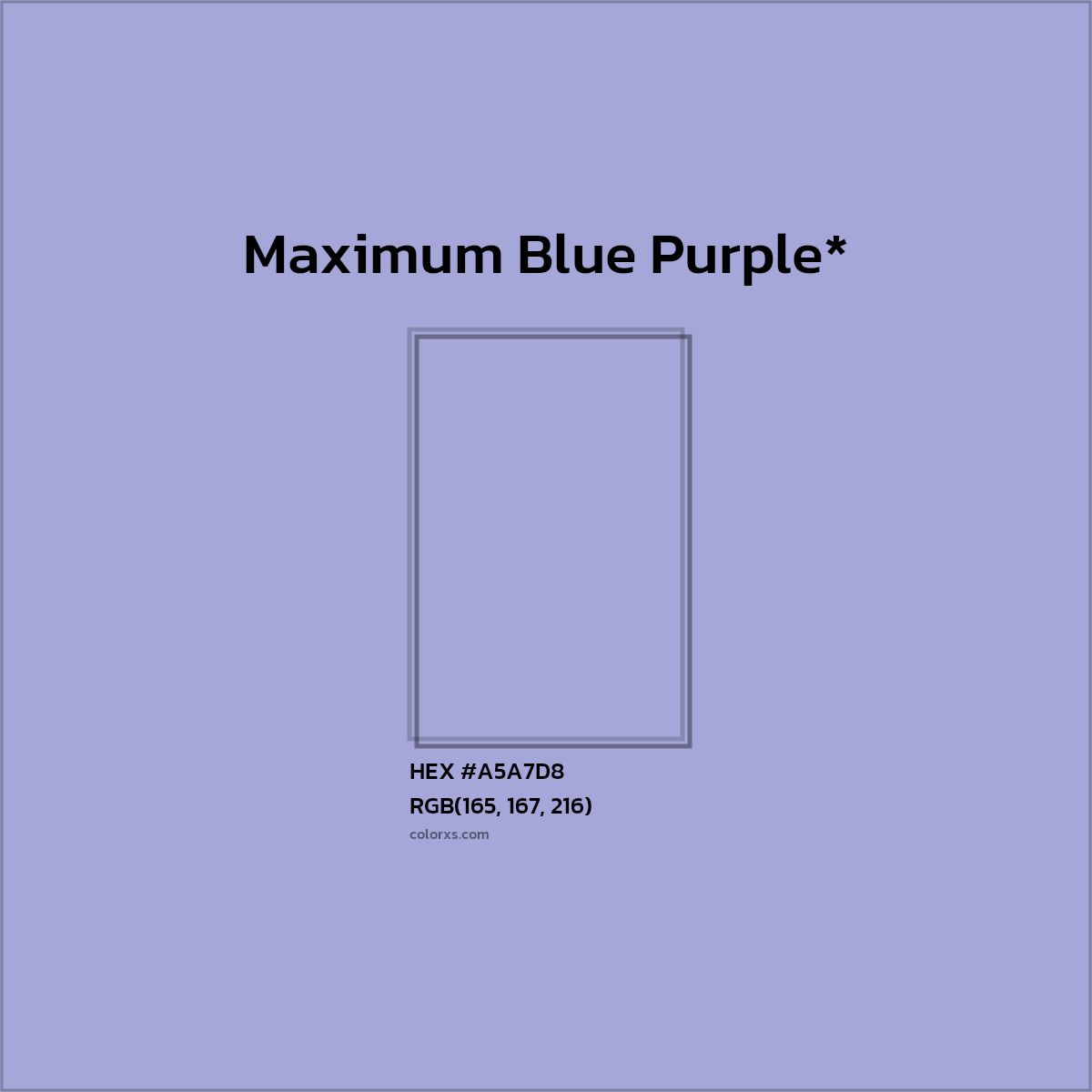 HEX #A5A7D8 Color Name, Color Code, Palettes, Similar Paints, Images