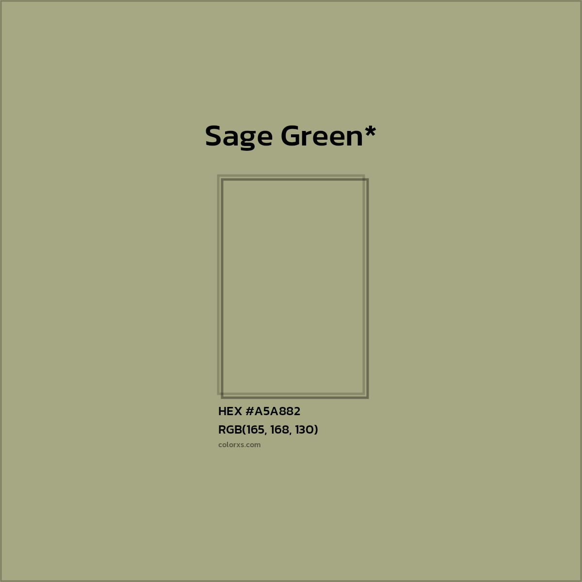 HEX #A5A882 Color Name, Color Code, Palettes, Similar Paints, Images