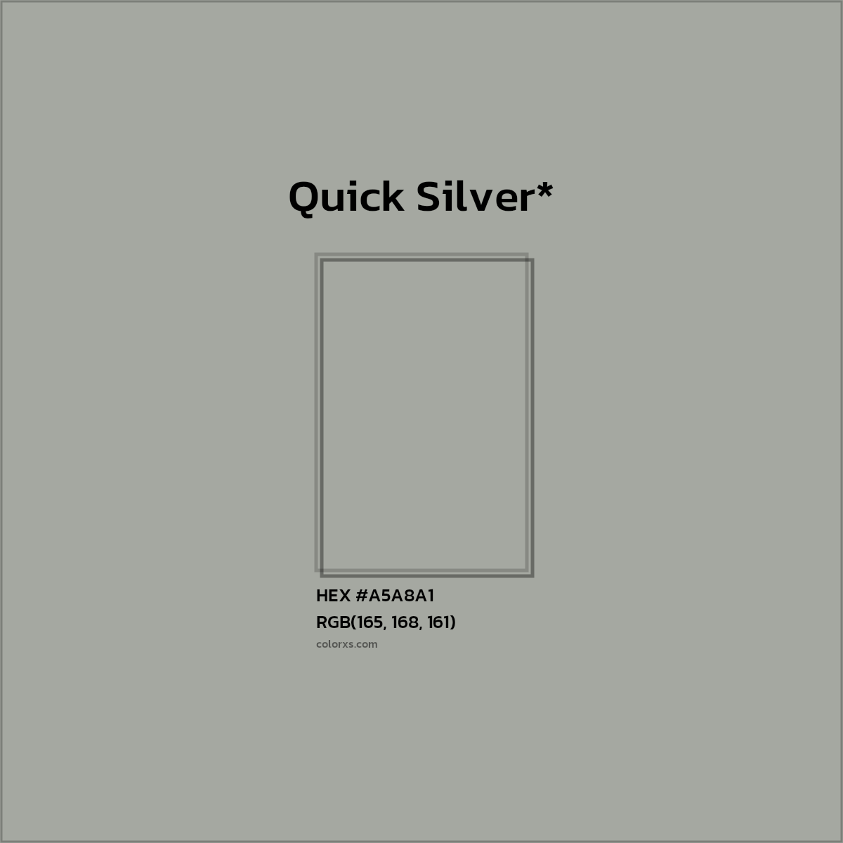 HEX #A5A8A1 Color Name, Color Code, Palettes, Similar Paints, Images