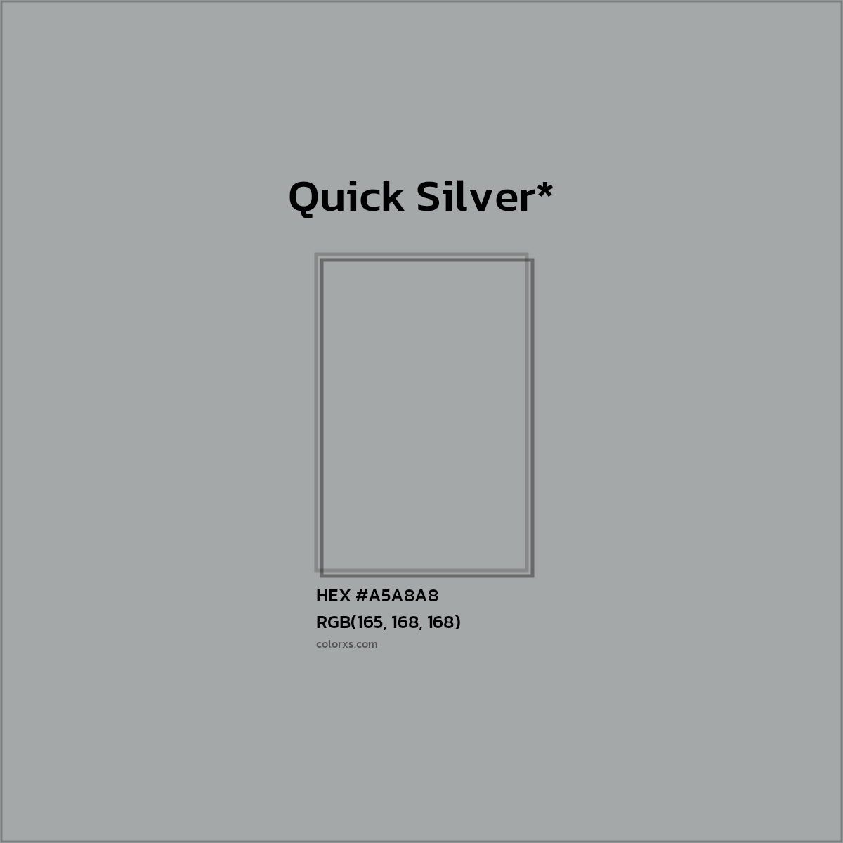 HEX #A5A8A8 Color Name, Color Code, Palettes, Similar Paints, Images