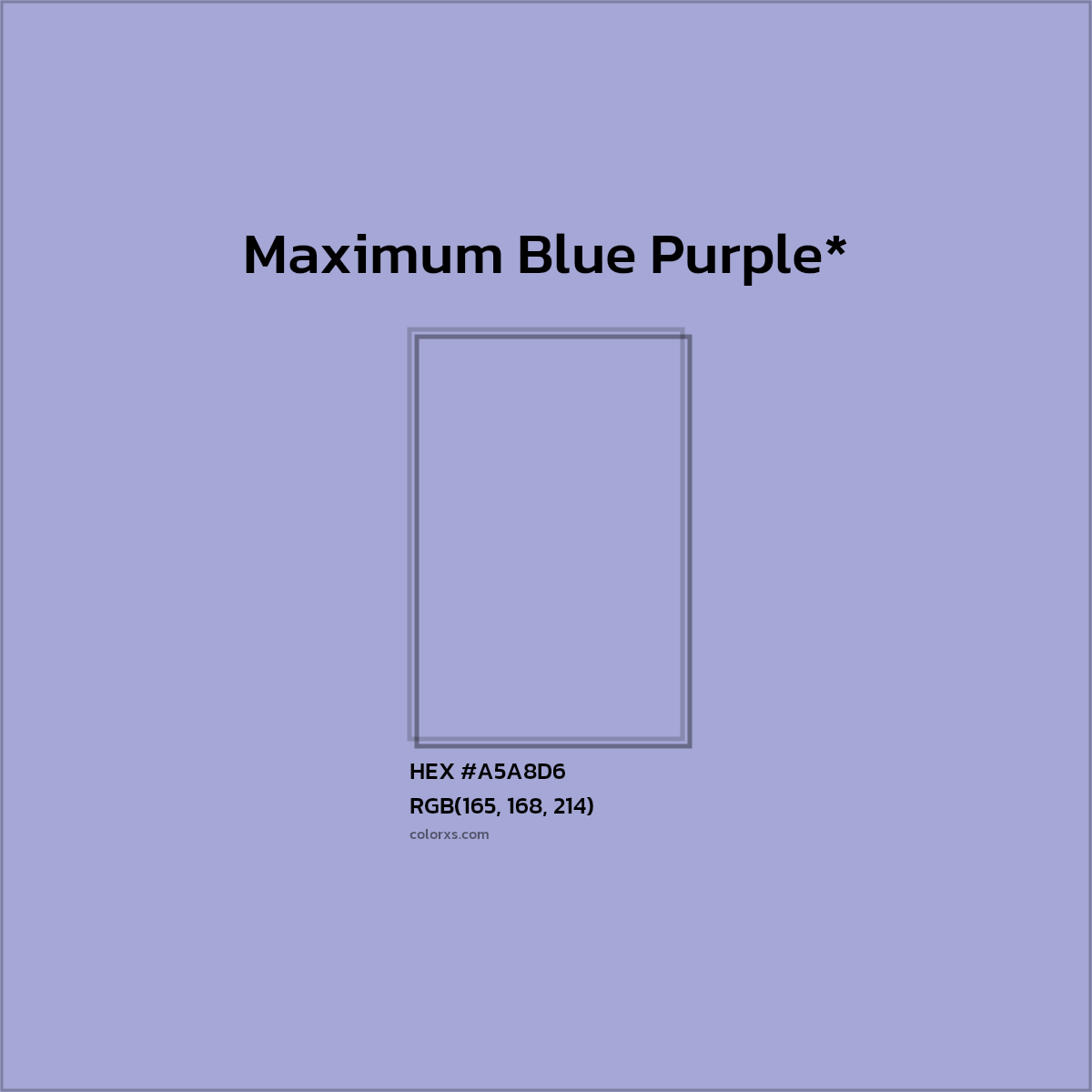 HEX #A5A8D6 Color Name, Color Code, Palettes, Similar Paints, Images