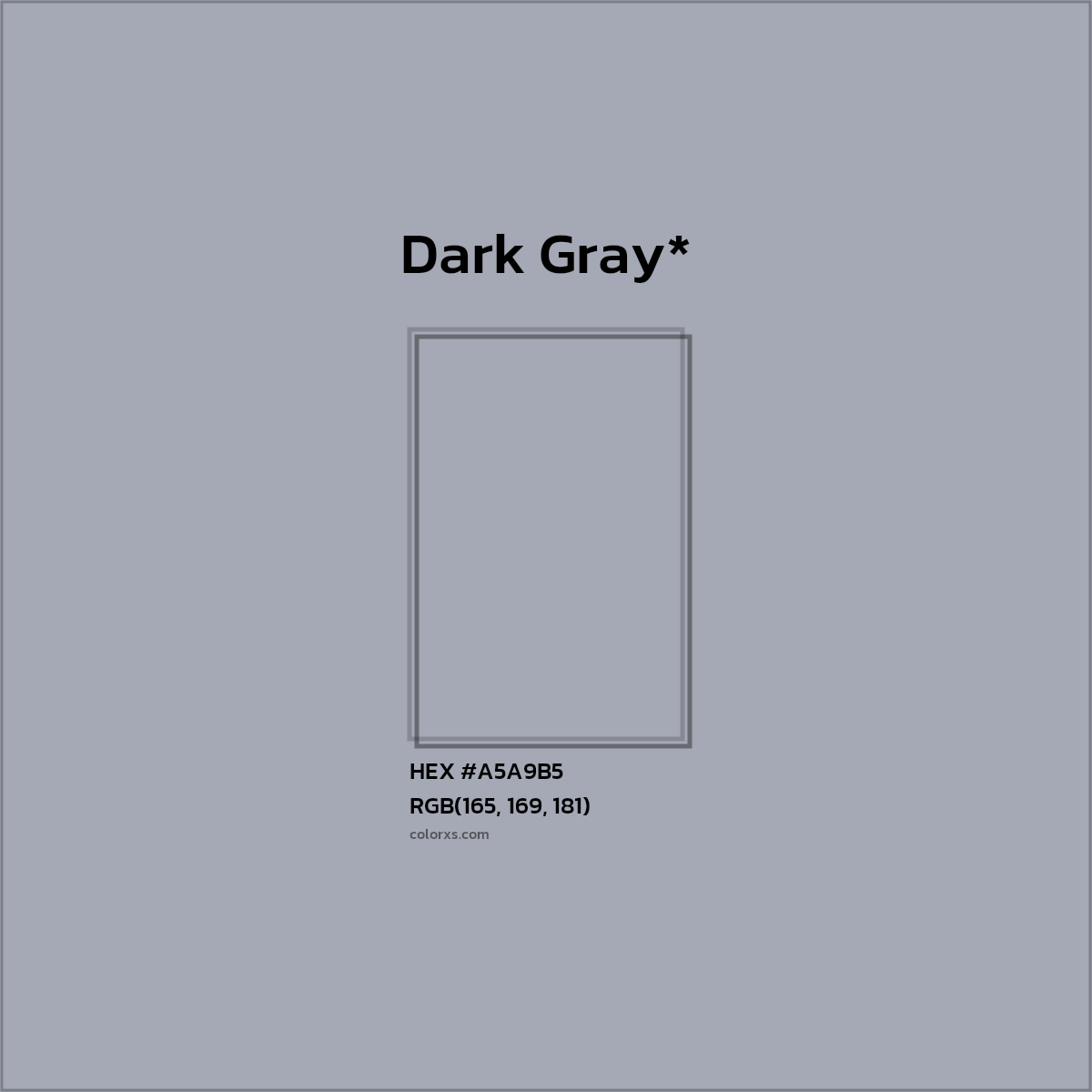 HEX #A5A9B5 Color Name, Color Code, Palettes, Similar Paints, Images