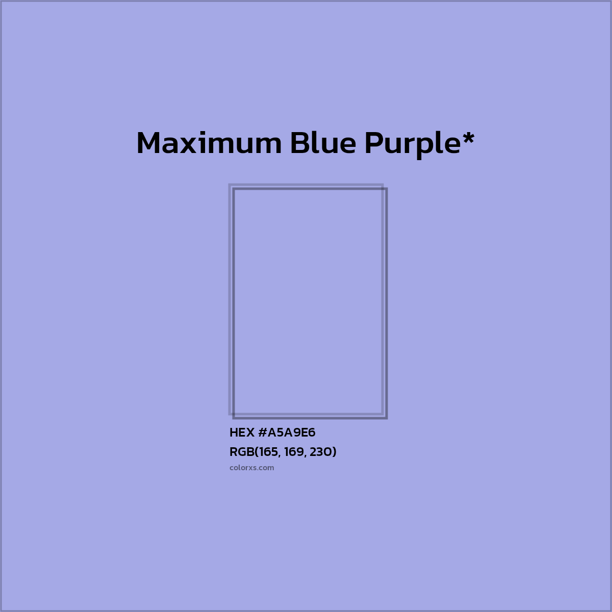 HEX #A5A9E6 Color Name, Color Code, Palettes, Similar Paints, Images