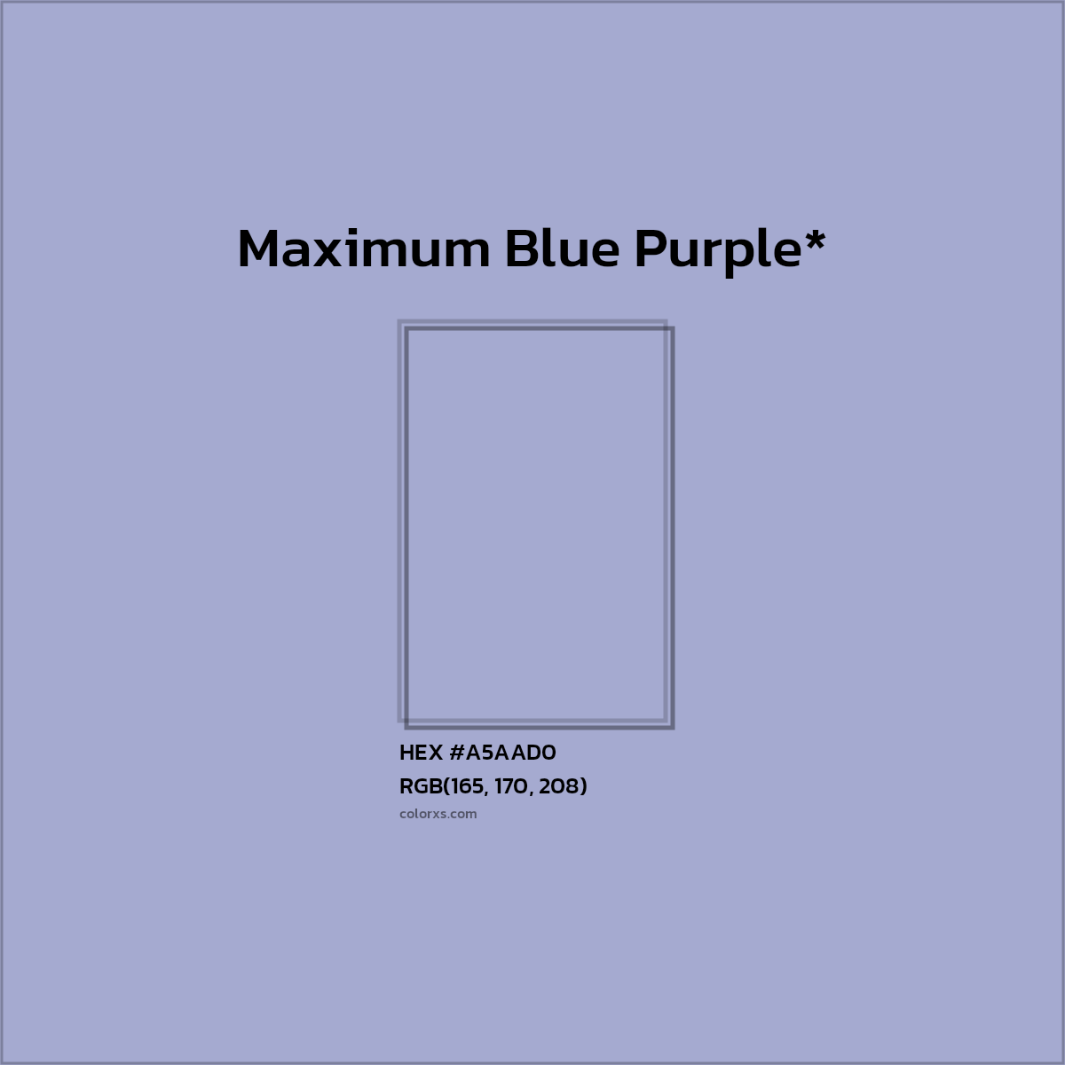 HEX #A5AAD0 Color Name, Color Code, Palettes, Similar Paints, Images