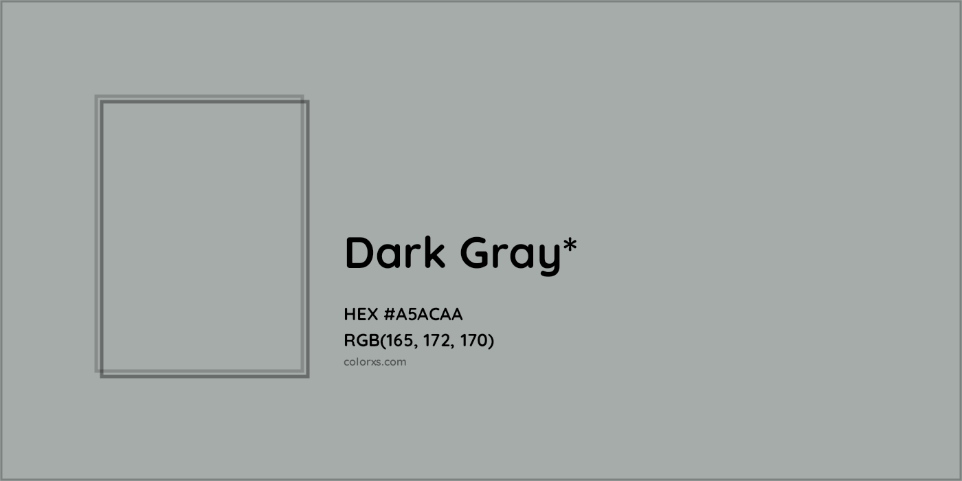 HEX #A5ACAA Color Name, Color Code, Palettes, Similar Paints, Images