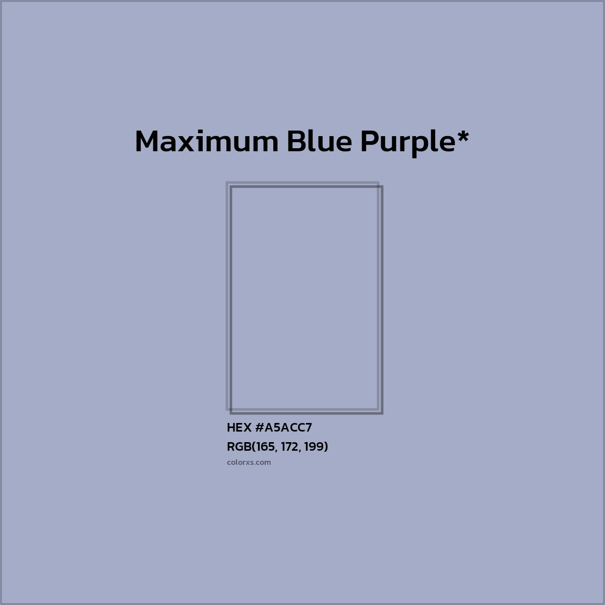 HEX #A5ACC7 Color Name, Color Code, Palettes, Similar Paints, Images