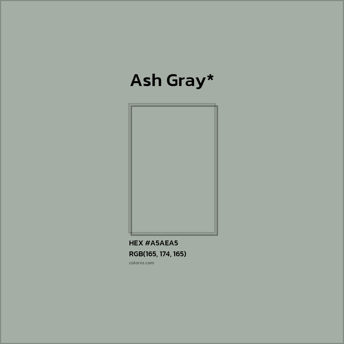 HEX #A5AEA5 Color Name, Color Code, Palettes, Similar Paints, Images