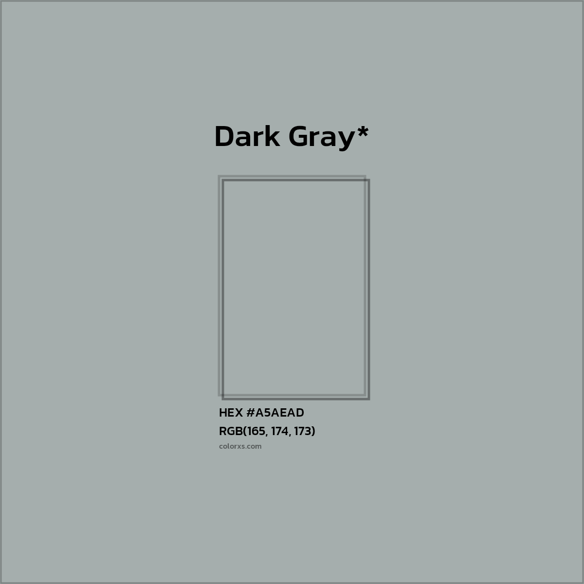 HEX #A5AEAD Color Name, Color Code, Palettes, Similar Paints, Images