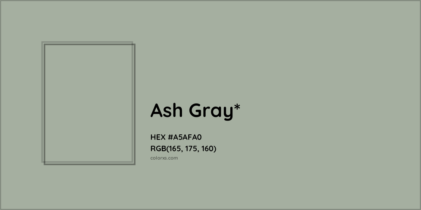 HEX #A5AFA0 Color Name, Color Code, Palettes, Similar Paints, Images