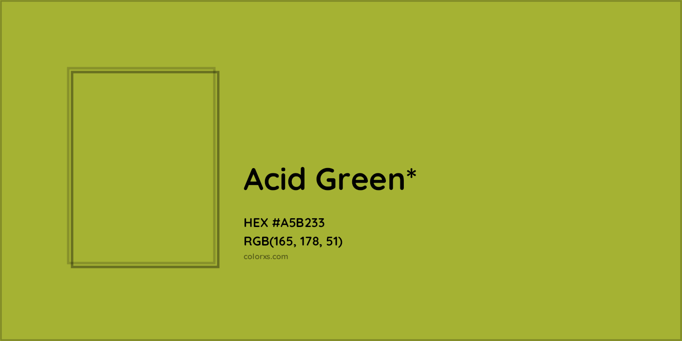 HEX #A5B233 Color Name, Color Code, Palettes, Similar Paints, Images