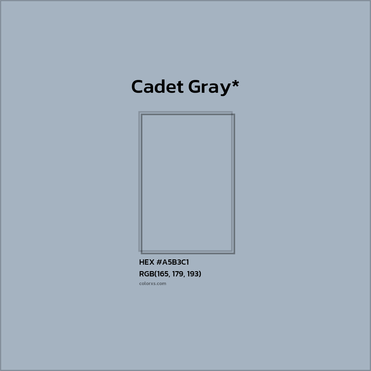 HEX #A5B3C1 Color Name, Color Code, Palettes, Similar Paints, Images