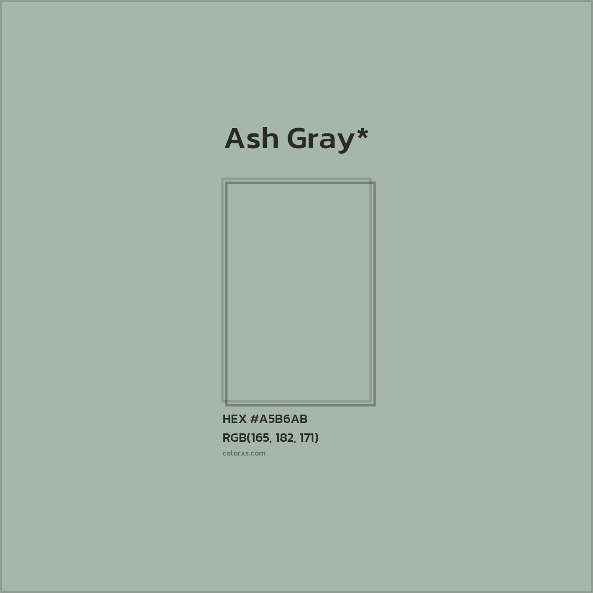 HEX #A5B6AB Color Name, Color Code, Palettes, Similar Paints, Images