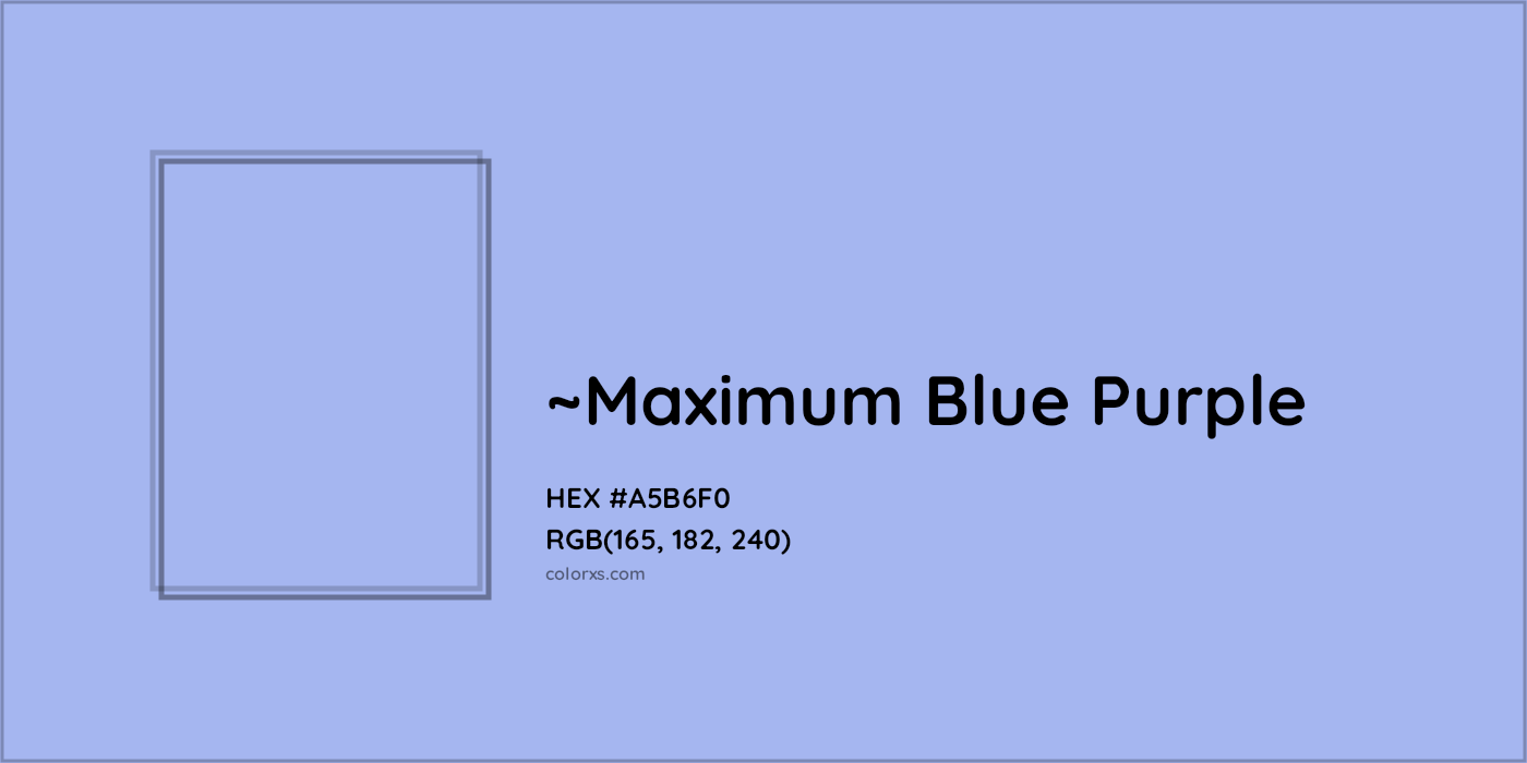 HEX #A5B6F0 Color Name, Color Code, Palettes, Similar Paints, Images