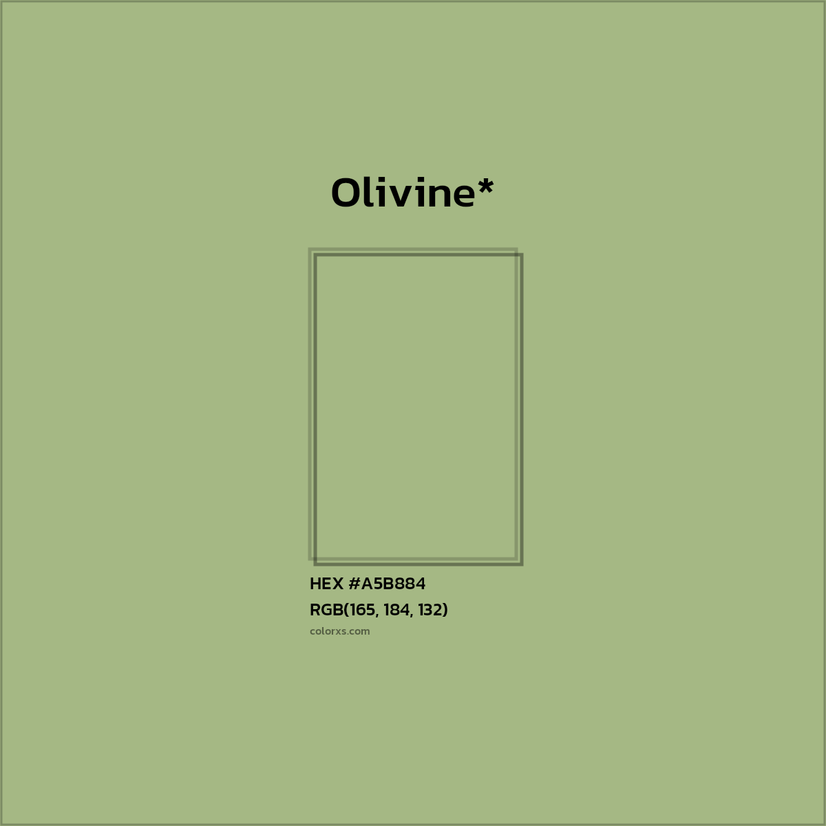 HEX #A5B884 Color Name, Color Code, Palettes, Similar Paints, Images