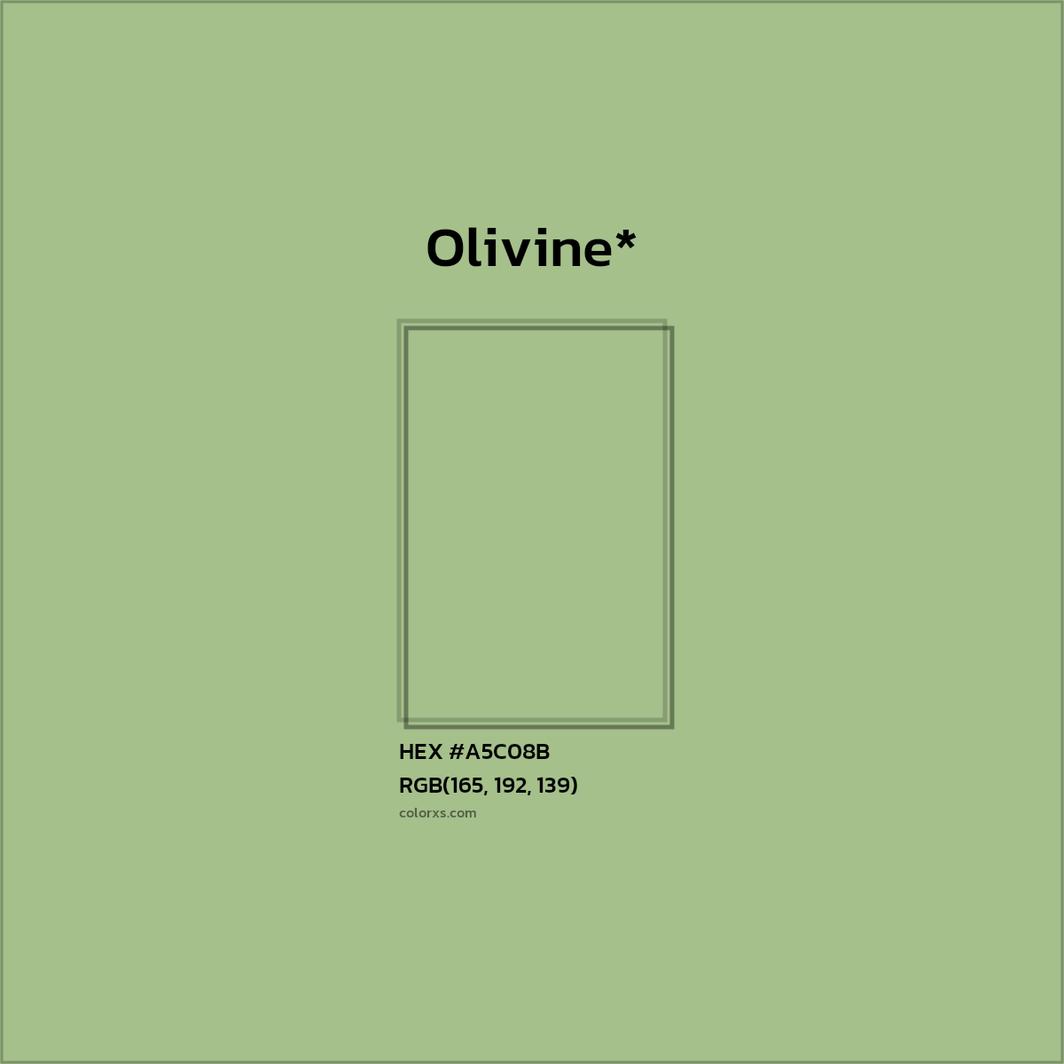 HEX #A5C08B Color Name, Color Code, Palettes, Similar Paints, Images
