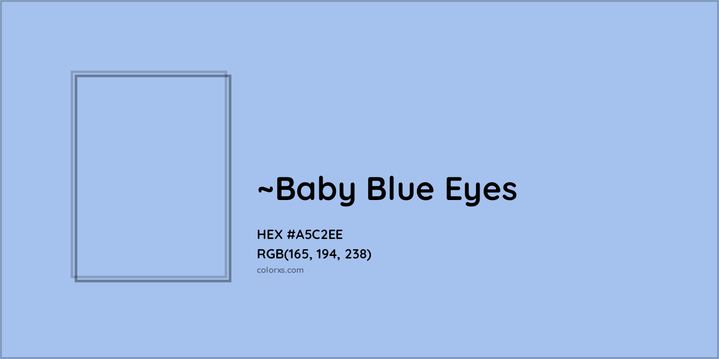 HEX #A5C2EE Color Name, Color Code, Palettes, Similar Paints, Images