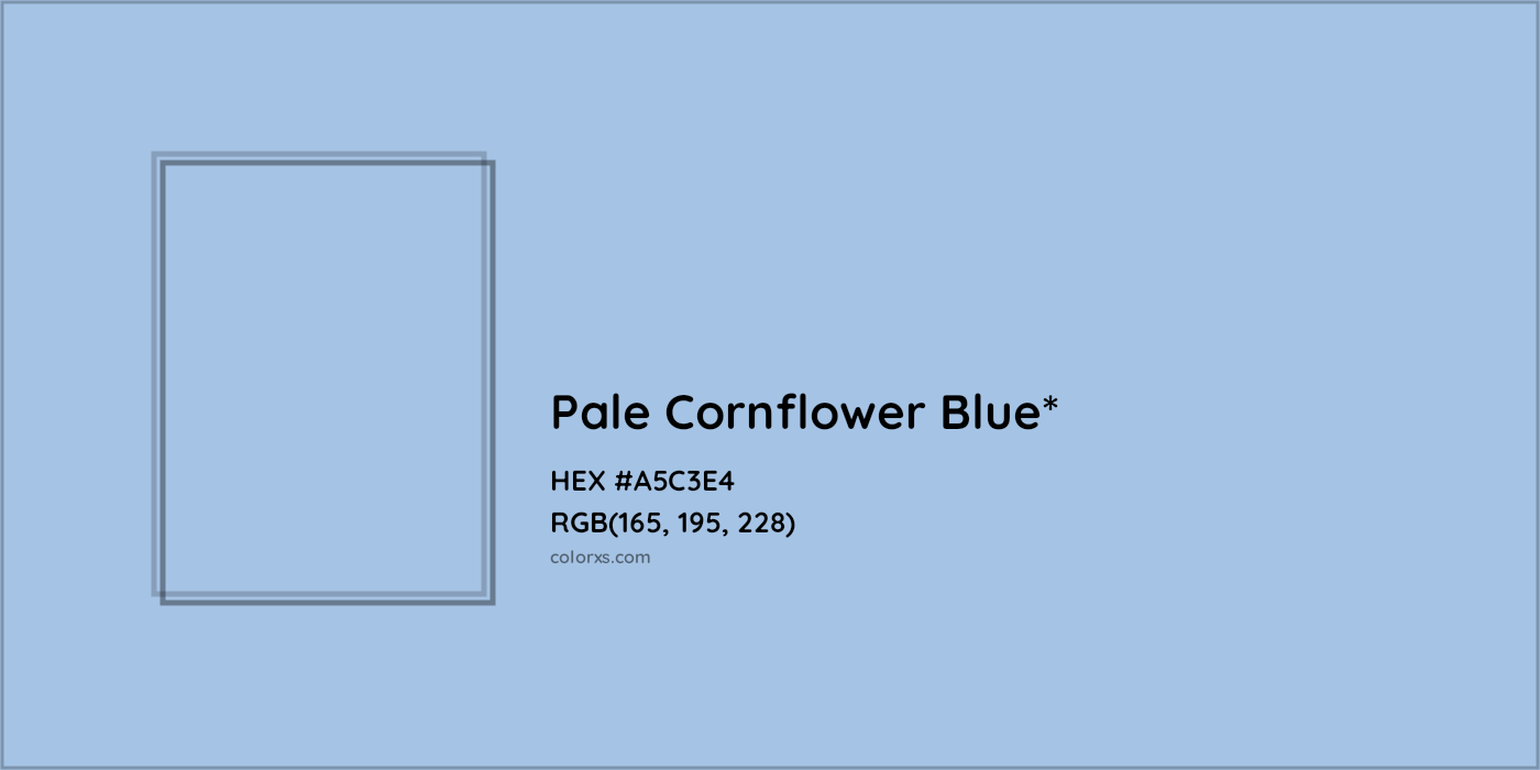 HEX #A5C3E4 Color Name, Color Code, Palettes, Similar Paints, Images