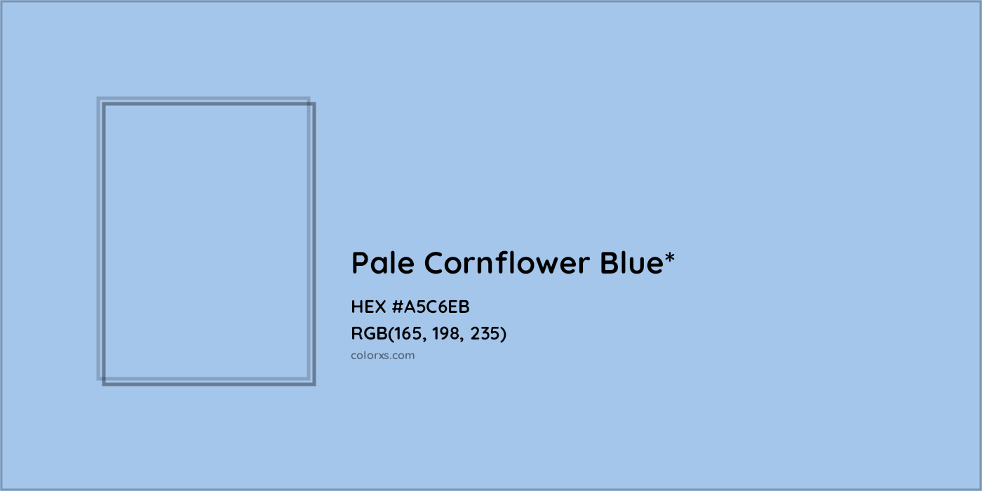 HEX #A5C6EB Color Name, Color Code, Palettes, Similar Paints, Images