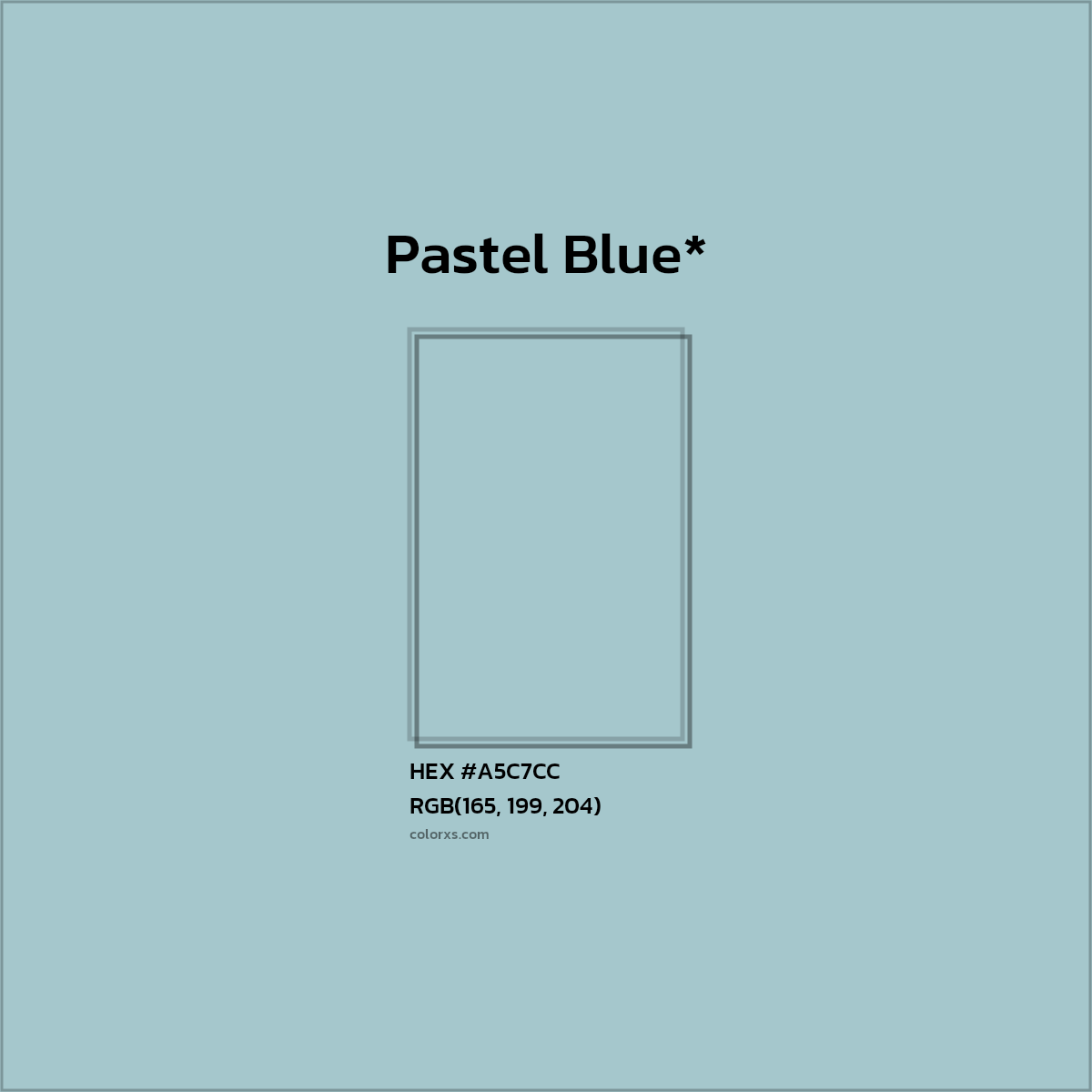 HEX #A5C7CC Color Name, Color Code, Palettes, Similar Paints, Images