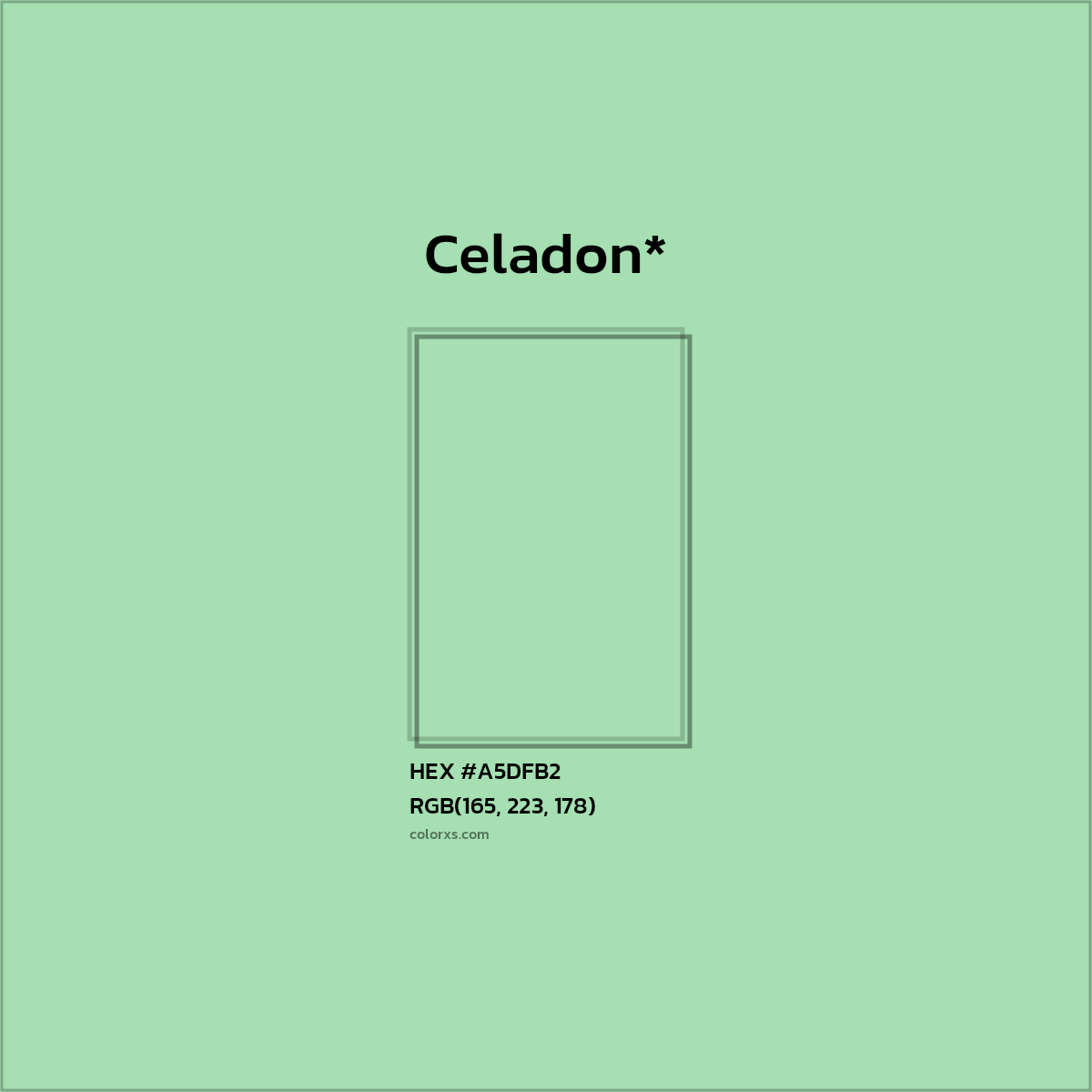 HEX #A5DFB2 Color Name, Color Code, Palettes, Similar Paints, Images