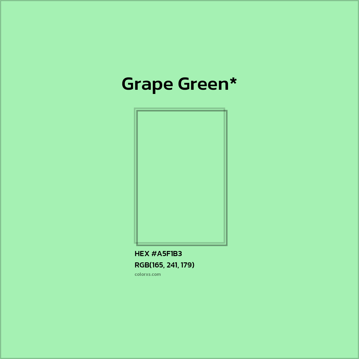 HEX #A5F1B3 Color Name, Color Code, Palettes, Similar Paints, Images