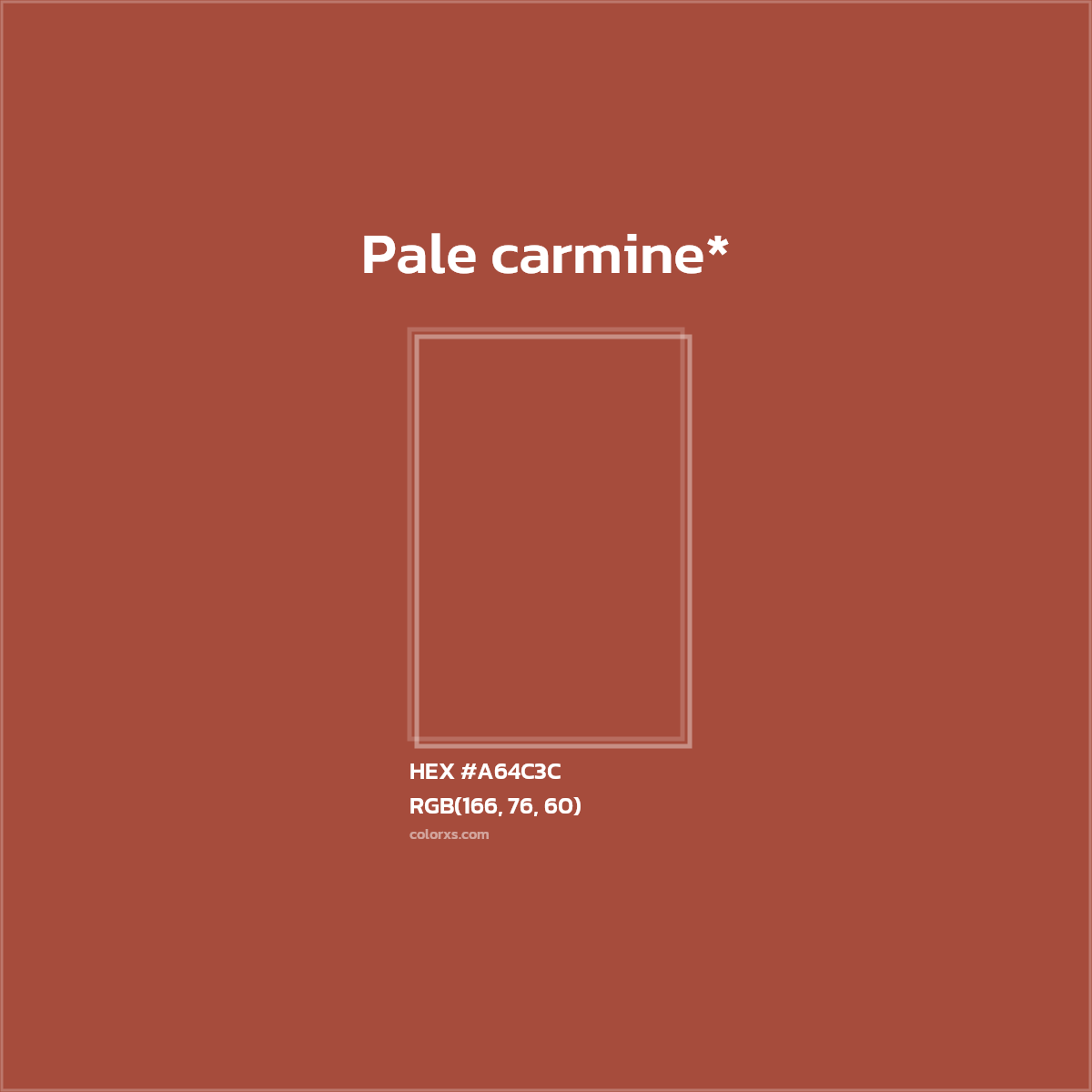 HEX #A64C3C Color Name, Color Code, Palettes, Similar Paints, Images