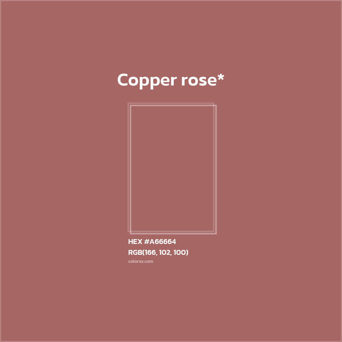 HEX #A66664 Color Name, Color Code, Palettes, Similar Paints, Images