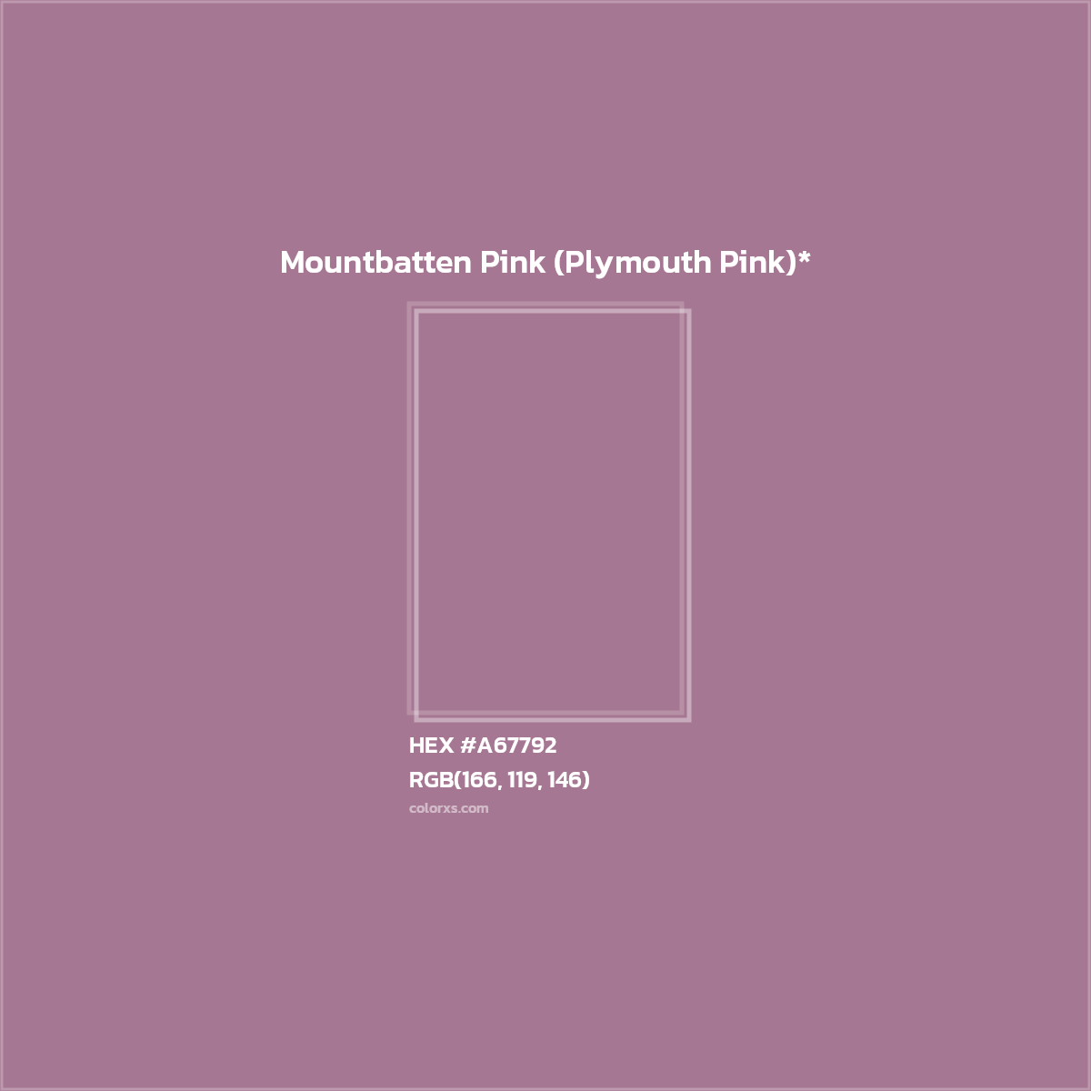 HEX #A67792 Color Name, Color Code, Palettes, Similar Paints, Images