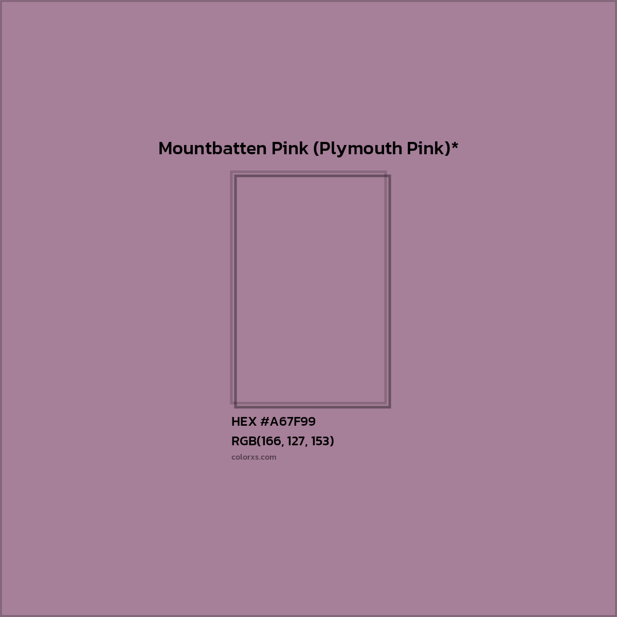 HEX #A67F99 Color Name, Color Code, Palettes, Similar Paints, Images