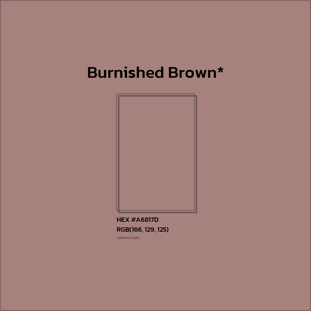 HEX #A6817D Color Name, Color Code, Palettes, Similar Paints, Images