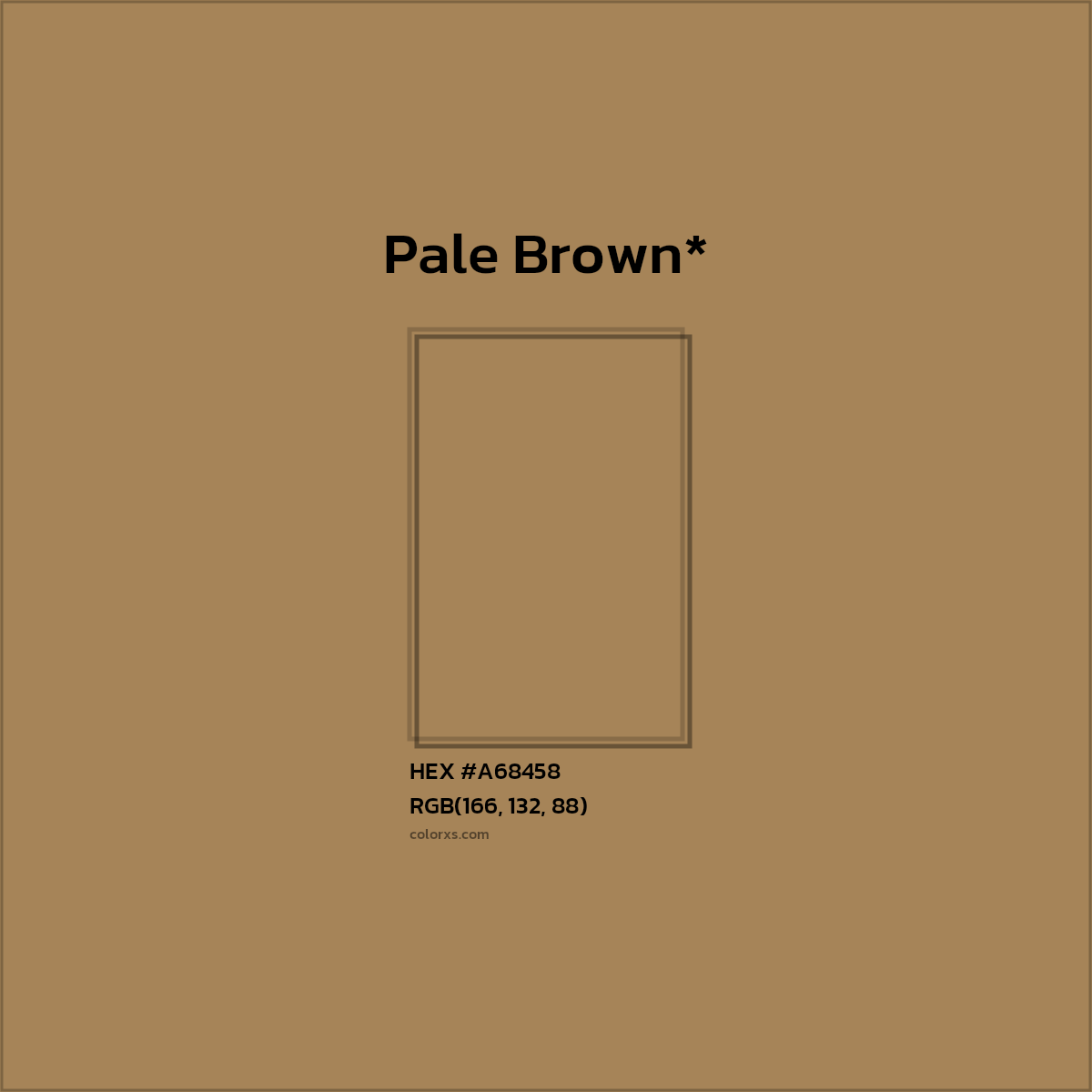 HEX #A68458 Color Name, Color Code, Palettes, Similar Paints, Images