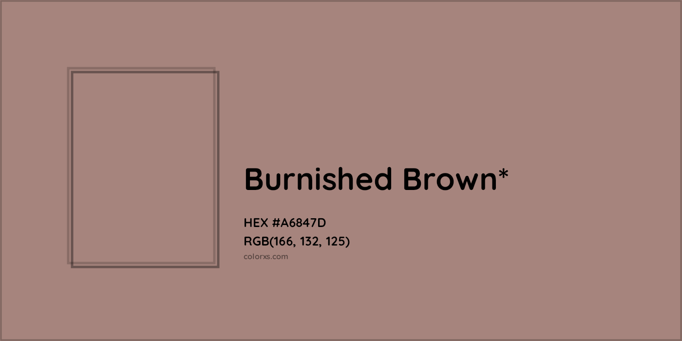 HEX #A6847D Color Name, Color Code, Palettes, Similar Paints, Images