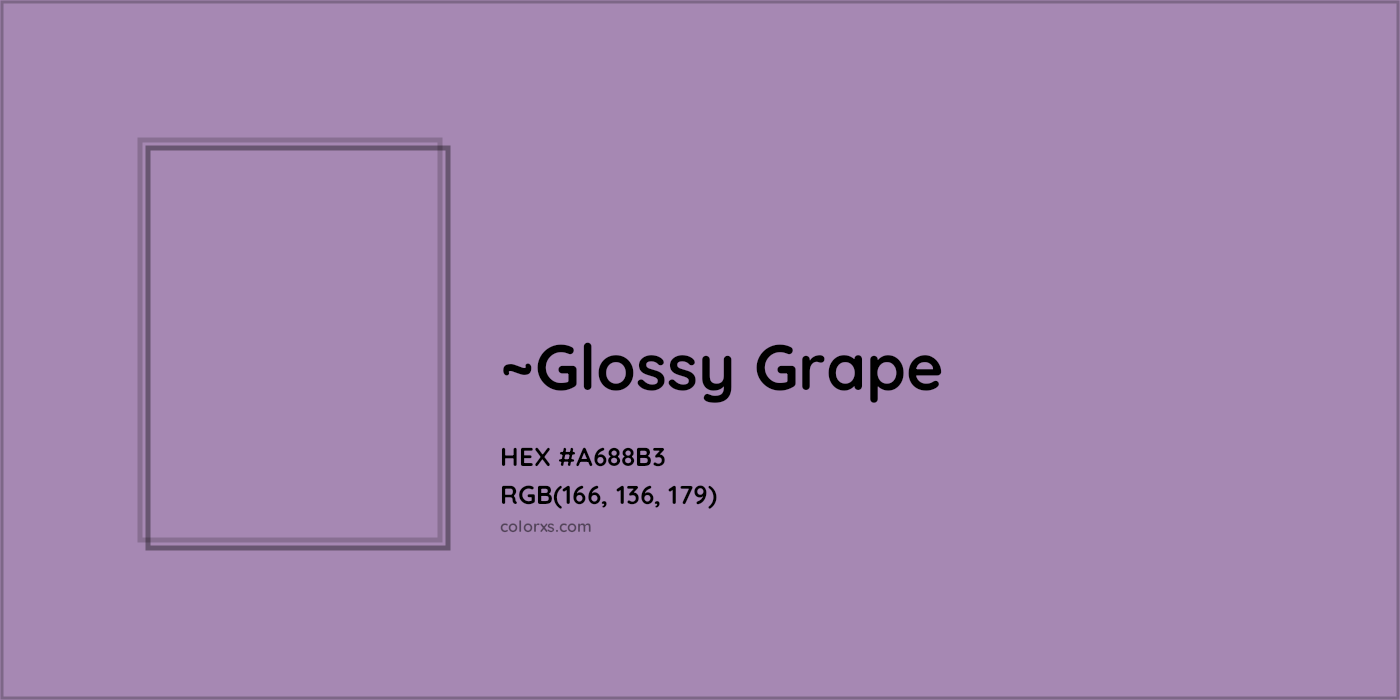 HEX #A688B3 Color Name, Color Code, Palettes, Similar Paints, Images