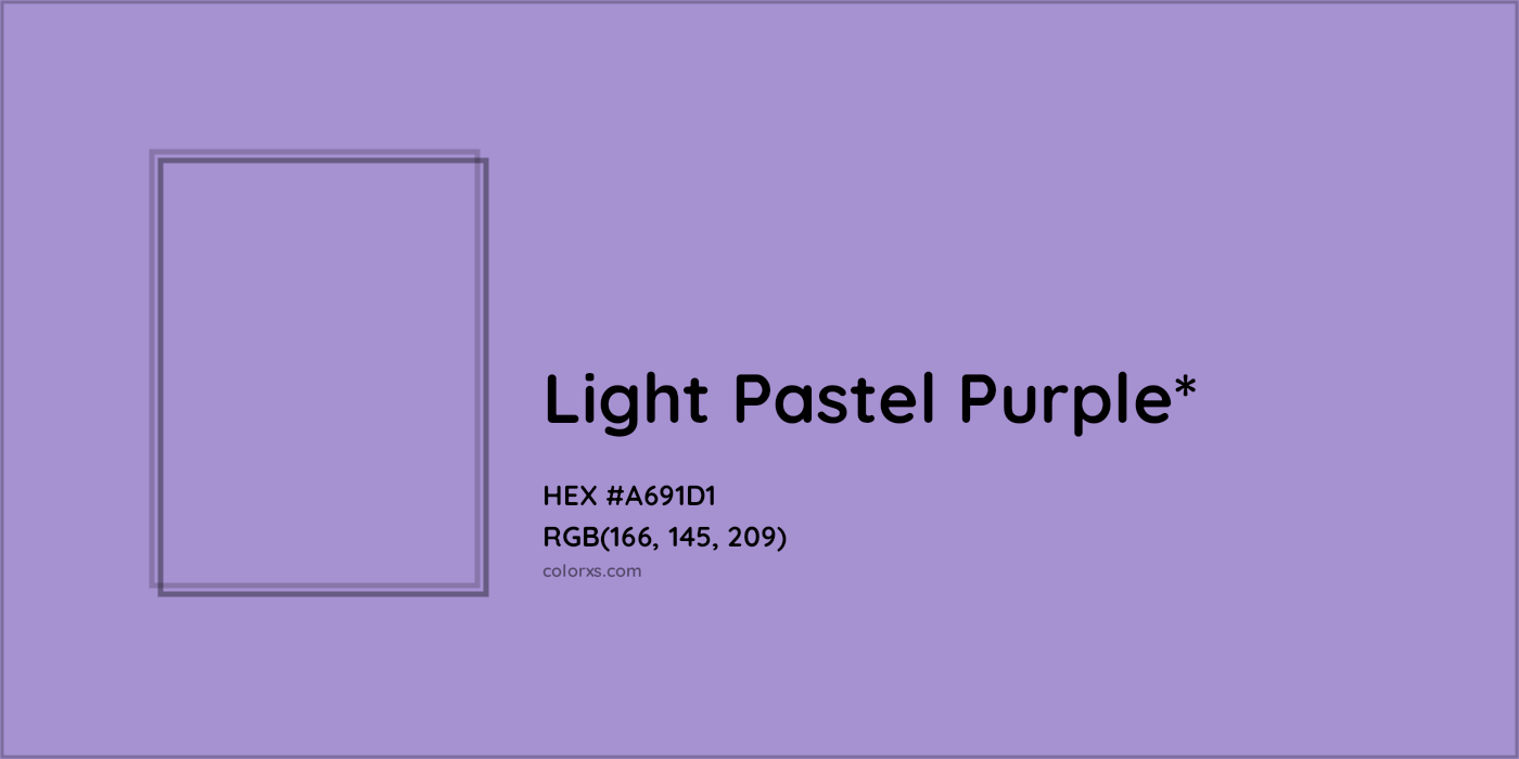 HEX #A691D1 Color Name, Color Code, Palettes, Similar Paints, Images