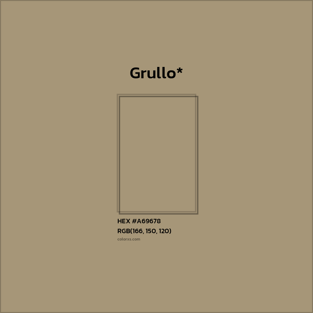 HEX #A69678 Color Name, Color Code, Palettes, Similar Paints, Images