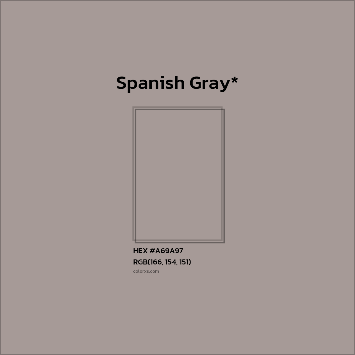 HEX #A69A97 Color Name, Color Code, Palettes, Similar Paints, Images