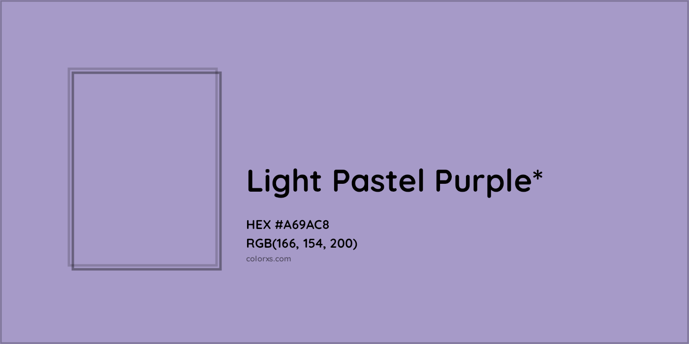 HEX #A69AC8 Color Name, Color Code, Palettes, Similar Paints, Images