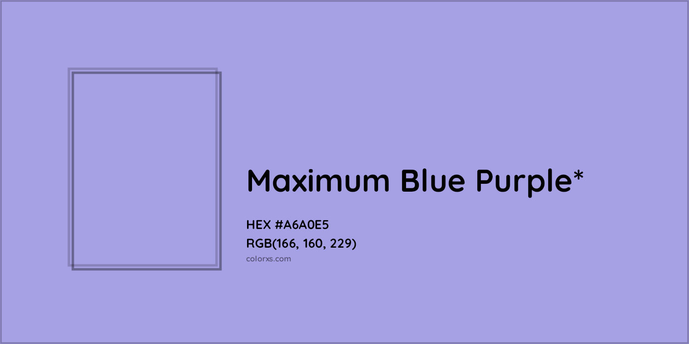 HEX #A6A0E5 Color Name, Color Code, Palettes, Similar Paints, Images
