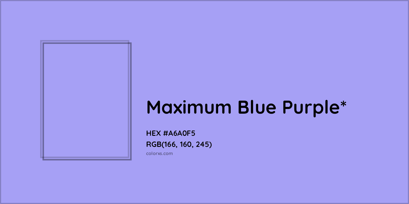 HEX #A6A0F5 Color Name, Color Code, Palettes, Similar Paints, Images